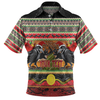 Australia Christmas Aboriginal Custom Polo Shirt - Aboriginal Dreamtime Wangkarnal Crows Polo Shirt
