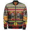 Australia Christmas Aboriginal Custom Bomber Jacket - Aboriginal Dreamtime Wangkarnal Crows Bomber Jacket