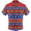 Australia Christmas Custom Hawaiian Shirt - Aussie Christmas Flamingo Summer Vibes Blue Hawaiian Shirt
