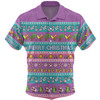 Australia Christmas Custom Hawaiian Shirt - Aussie Christmas Flamingo Summer Vibes Purple Hawaiian Shirt