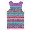 Australia Christmas Custom Men Singlet - Aussie Christmas Flamingo Summer Vibes Purple Men Singlet