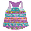 Australia Christmas Custom Women Racerback Singlet - Aussie Christmas Flamingo Summer Vibes Purple Women Racerback Singlet