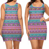 Australia Christmas Sleeveless Mini Dress - Aussie Christmas Flamingo Summer Vibes Purple Dress