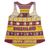Queensland Christmas Custom Women Racerback Singlet - Happy Chrissie Ugly Style Women Racerback Singlet