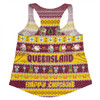 Queensland Christmas Custom Women Racerback Singlet - Happy Chrissie Ugly Style Women Racerback Singlet