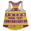 Queensland Christmas Custom Women Racerback Singlet - Happy Chrissie Ugly Style Women Racerback Singlet