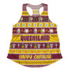 Queensland Christmas Custom Women Racerback Singlet - Happy Chrissie Ugly Style Women Racerback Singlet