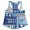 New South Wales Christmas Women Racerback Singlet - Holly Jolly Chrissie Women Racerback Singlet