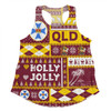 Queensland Christmas Women Racerback Singlet - Holly Jolly Chrissie Women Racerback Singlet