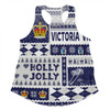 Victoria Christmas Women Racerback Singlet - Holly Jolly Chrissie Women Racerback Singlet