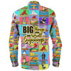 Australia Long Sleeve Shirt - Australia's Iconic Big Things Postage Stamps Style Long Sleeve Shirt