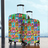 Australia Luggage Cover - Australia's Iconic Big Things Postage Stamps Style Luggage Cover