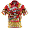 Redcliffe Dolphins Christmas Custom Polo Shirt - Redcliffe Dolphins Santa Aussie Big Things Polo Shirt