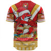 Redcliffe Dolphins Christmas Custom Baseball Shirt - Redcliffe Dolphins Santa Aussie Big Things Baseball Shirt