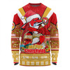 Redcliffe Dolphins Christmas Custom Long Sleeve T-shirt - Redcliffe Dolphins Santa Aussie Big Things Long Sleeve T-shirt