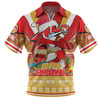 Redcliffe Dolphins Christmas Custom Zip Polo Shirt - Redcliffe Dolphins Santa Aussie Big Things Zip Polo Shirt