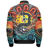 Australia Rainbow Serpent Aboriginal Bomber Jacket - Dreamtime Rainbow Serpent Bomber Jacket