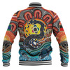 Australia Rainbow Serpent Aboriginal Baseball Jacket - Dreamtime Rainbow Serpent Baseball Jacket