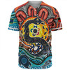 Australia Rainbow Serpent Aboriginal Baseball Shirt - Dreamtime Rainbow Serpent Baseball Shirt