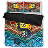 Australia Rainbow Serpent Aboriginal Bedding Set - Dreamtime Rainbow Serpent Bedding Set