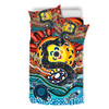 Australia Rainbow Serpent Aboriginal Bedding Set - Dreamtime Rainbow Serpent Bedding Set