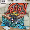 Australia Rainbow Serpent Aboriginal Blanket - Dreamtime Rainbow Serpent Blanket