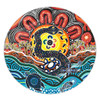 Australia Rainbow Serpent Aboriginal Round Rug - Dreamtime Rainbow Serpent Round Rug