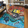 Australia Rainbow Serpent Aboriginal Area Rug - Dreamtime Rainbow Serpent Area Rug