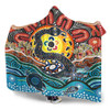 Australia Rainbow Serpent Aboriginal Hooded Blanket - Dreamtime Rainbow Serpent Hooded Blanket