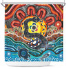 Australia Rainbow Serpent Aboriginal Shower Curtain - Dreamtime Rainbow Serpent Shower Curtain