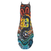 Australia Rainbow Serpent Aboriginal Sleeveless Party Dress - Dreamtime Rainbow Serpent Dress