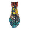 Australia Rainbow Serpent Aboriginal Sleeveless Party Dress - Dreamtime Rainbow Serpent Dress