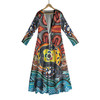 Australia Rainbow Serpent Aboriginal Beach Dress - Dreamtime Rainbow Serpent Dress