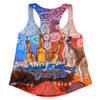 Australia Kangaroo Aboriginal Camping Custom Women Racerback Singlet - Aussie Outback Camping with Beer Women Racerback Singlet