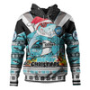 Cronulla-Sutherland Sharks Christmas Custom Hoodie - Sharks Santa Aussie Big Things Hoodie