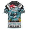 Cronulla-Sutherland Sharks Christmas Custom T-shirt - Sharks Santa Aussie Big Things T-shirt