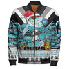 Cronulla-Sutherland Sharks Christmas Custom Bomber Jacket - Sharks Santa Aussie Big Things Bomber Jacket