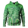 Australia Aboriginal Hoodie - Dot painting illustration in Aboriginal style Green Hoodie