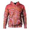 Australia Aboriginal Hoodie - Dot painting illustration in Aboriginal style Red Hoodie