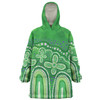 Australia Aboriginal Snug Hoodie - Dot painting illustration in Aboriginal style Green Snug Hoodie