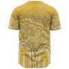 Australia Aboriginal Baseball Shirt - Dot painting illustration in Aboriginal style Yellow Baseball Shirt