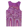 Australia Aboriginal Men Singlet - Dot painting illustration in Aboriginal style Pink Men Singlet