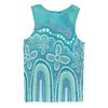 Australia Aboriginal Men Singlet - Dot painting illustration in Aboriginal style Turquoise Men Singlet