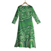 Australia Aboriginal Beach Dress - Dot painting illustration in Aboriginal style Green Dress