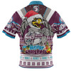 Manly Warringah Sea Eagles Christmas Custom Polo Shirt - Manly Santa Aussie Big Things Polo Shirt