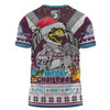 Manly Warringah Sea Eagles Christmas Custom T-shirt - Manly Santa Aussie Big Things T-shirt