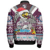 Manly Warringah Sea Eagles Christmas Custom Bomber Jacket - Manly Santa Aussie Big Things Bomber Jacket