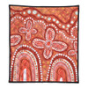 Australia Aboriginal Quilt - Dot painting illustration in Aboriginal style Orange Quilt