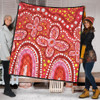 Australia Aboriginal Quilt - Dot painting illustration in Aboriginal style Red Quilt