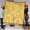 Australia Aboriginal Quilt - Dot painting illustration in Aboriginal style Yellow Quilt